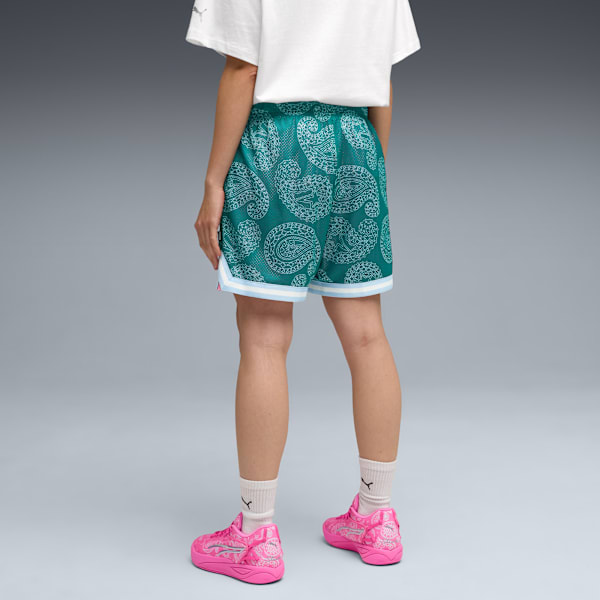 Shorts reversibles Shooting Stars para mujer, Wild Green-Posie Pink, large-ARG