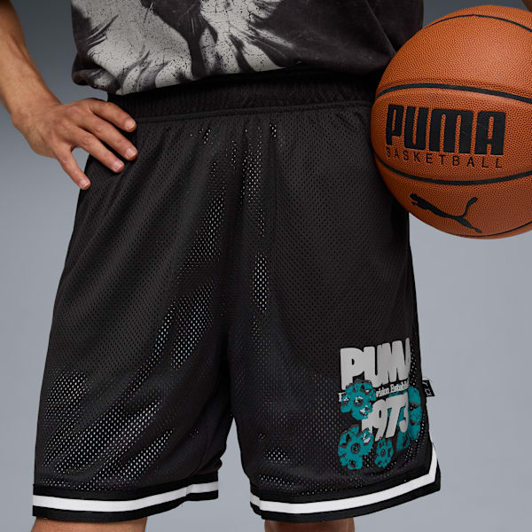Hoopocalypse Reversible 7" Shorts Unisex, PUMA Black-AOP, large-MEX