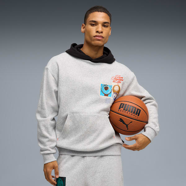 Hooptopia Graphic Hoodie Men, Light Gray Heather, large-ZAF