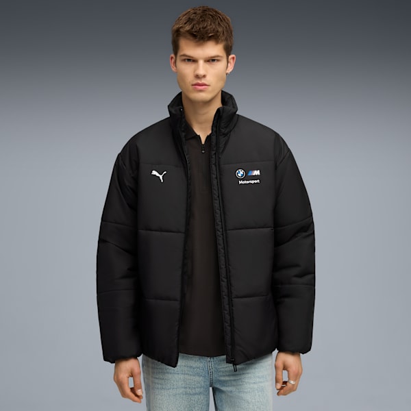 BMW M Motorsport Essentials Puffer Jacket Men, PUMA Black, large-ZAF