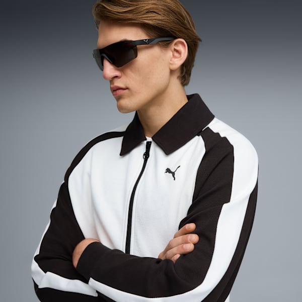 Chamarra holgada T7 Wing Collar, PUMA White-PUMA Black, large-MEX