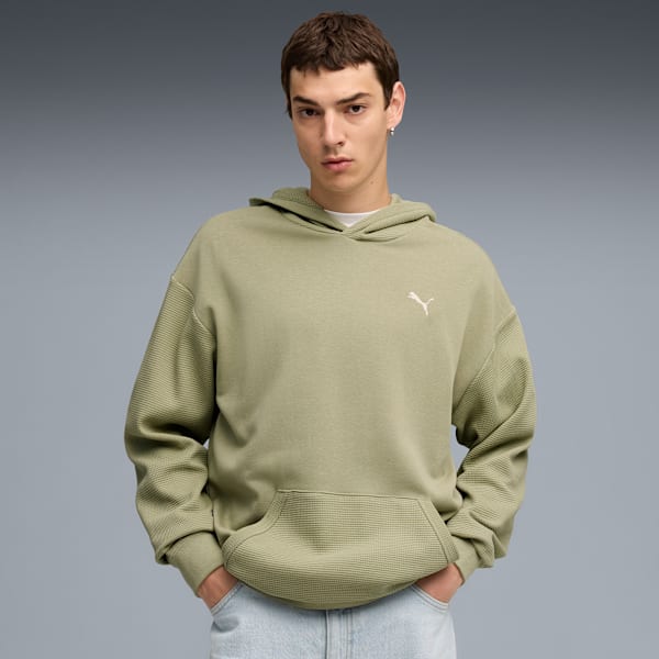 PUMA Class Relaxed Hoodie Men, Lux Army, large-ZAF