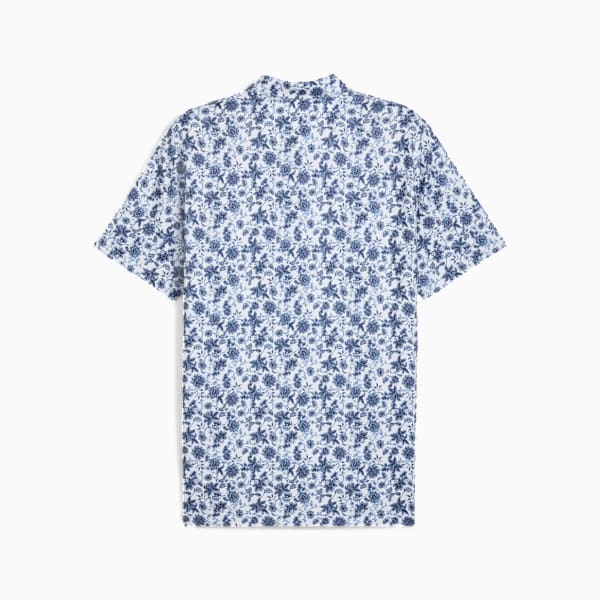 CLOUDSPUN Carmela Floral Golf Polo Men, White Glow-Haute Tropic, large-ZAF