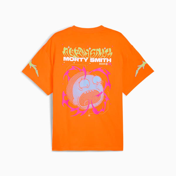 PUMA x RICK AND MORTY Basketball Tee Men II, Rickie Orange, large-ZAF