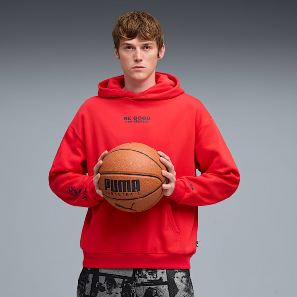 Hoops x E.T. Basketball Hoodie Men, For All Time Red, large-ZAF