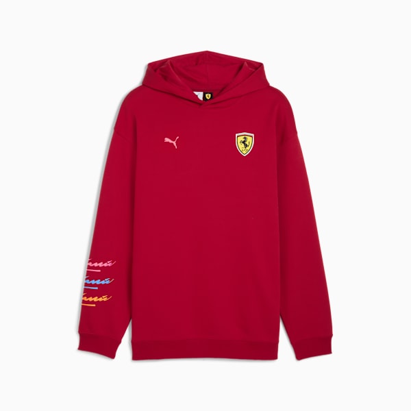 Scuderia Ferrari Miami Graphic Hoodie Men, Dark Crimson, large-ZAF