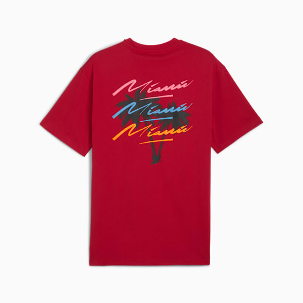 Scuderia Ferrari Miami Graphic Tee Men, Dark Crimson, large-ZAF