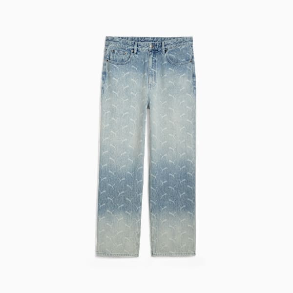 A$AP ROCKY x PUMA Laser Monogram Denim Pants Men, Faded Denim-AOP, large-ZAF
