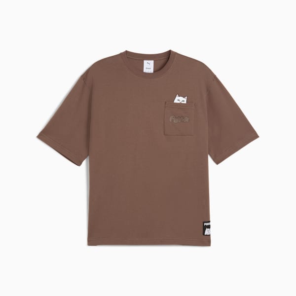 Remera PUMA x RIPNDIP Pocket para hombre, Flat Bronze, large-ARG