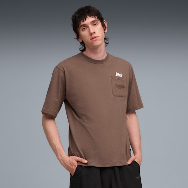 Remera PUMA x RIPNDIP Pocket para hombre, Flat Bronze, large-ARG