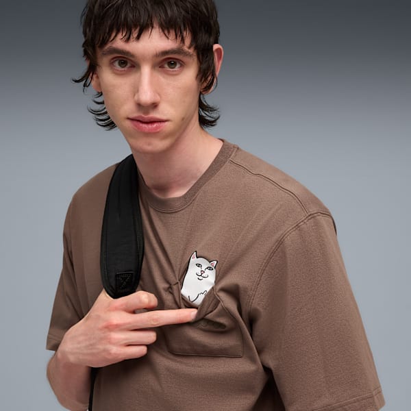 Remera PUMA x RIPNDIP Pocket para hombre, Flat Bronze, large-ARG