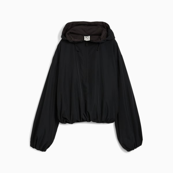 Campera PUMA x ROSÉ de medio cierre y corte extragrande para mujer, PUMA Black, large-ARG