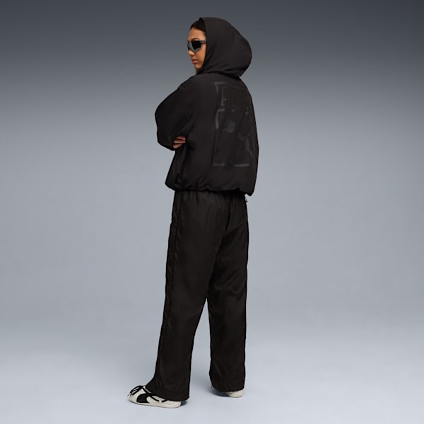 Campera PUMA x ROSÉ de medio cierre y corte extragrande para mujer, PUMA Black, large-ARG