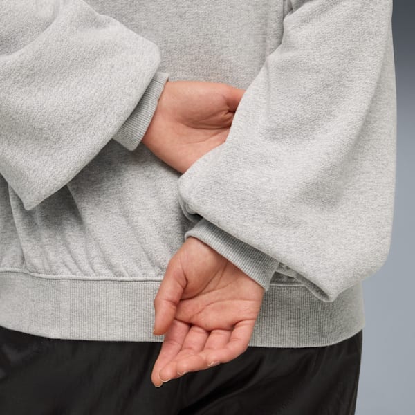 Buzo oversize PUMA x ROSÉ para mujer, Flat Light Gray Heather, large-ARG