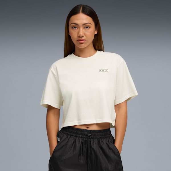 PUMA x ROSÉ Tee Women, Warm White, large-MEX