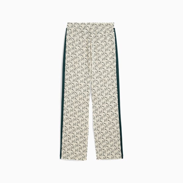 T7 All-Over Print Straight Track Pants Women, Alpine Snow, large-ZAF