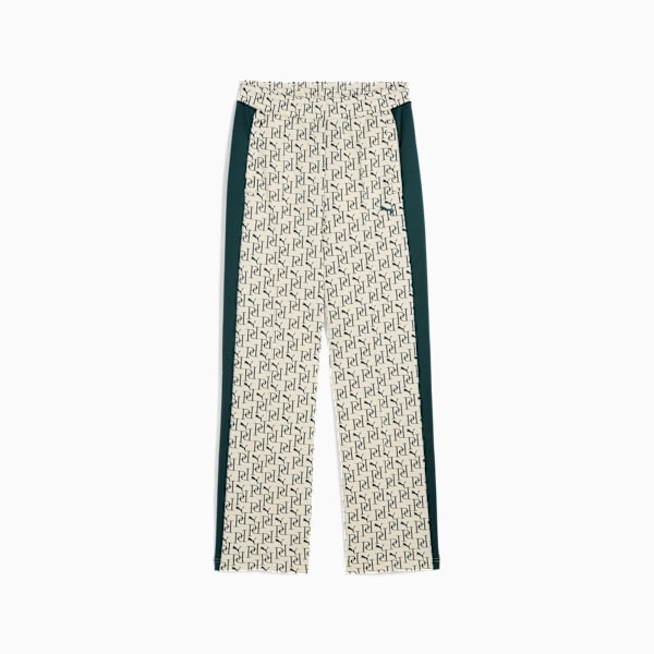 T7 All-Over Print Straight Track Pants Women, Alpine Snow, large-ZAF