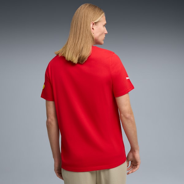 Scuderia Ferrari Tonal Shield Tee Men, Rosso Corsa, large-ZAF