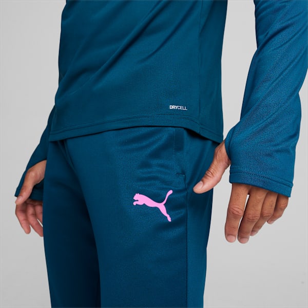 Playera Hombre teamLIGA Quarter-Zip, Ocean Tropic-Poison Pink, large-MEX
