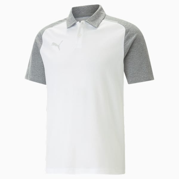 teamCUP Casuals Football Polo Shirt Men, PUMA White, large-ZAF