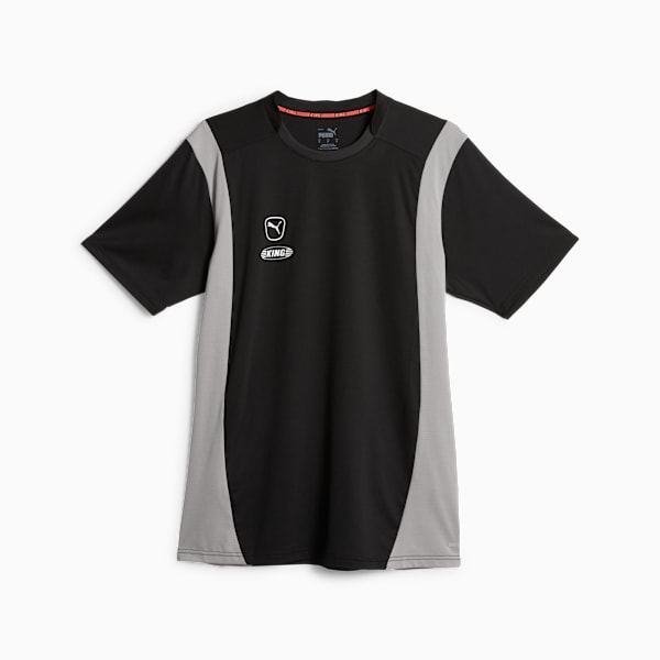 Camiseta de fútbol King Pro, PUMA Black-Concrete Gray, large-ARG