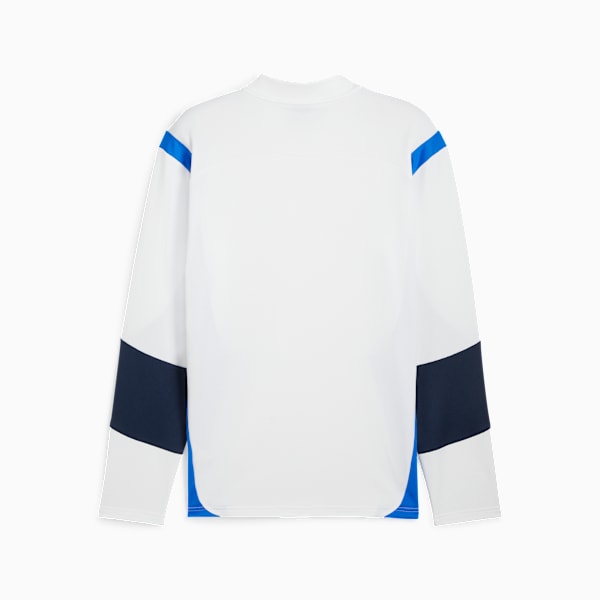 KING Pro Men's Football Quarter-zip Top, PUMA White-Bluemazing, large-MEX