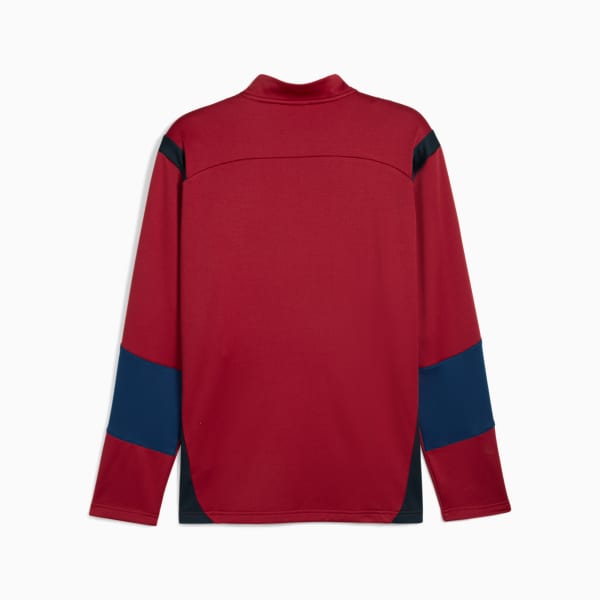 KING Pro Men's Football Quarter-zip Top, New Navy-Dark Crimson, large-MEX