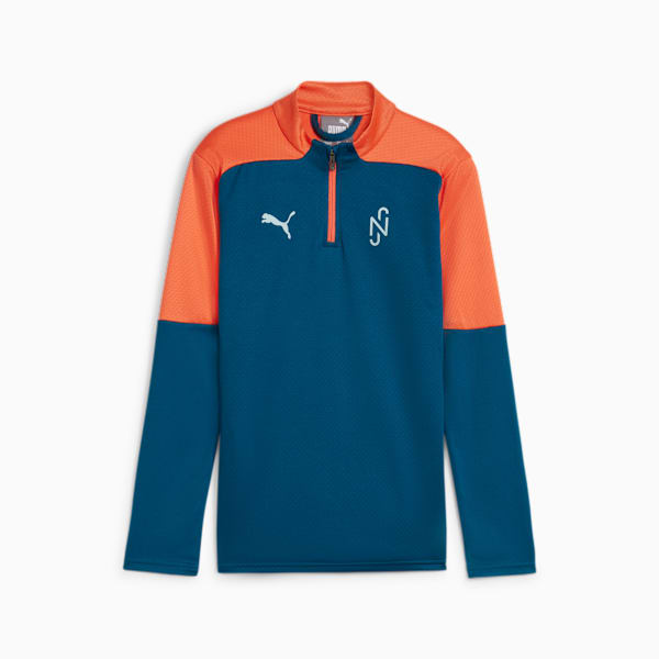 Blusa de Treino Quarter-Zip Creativity Football PUMA x NEYMAR JR Juvenil, Azul, large-BRA