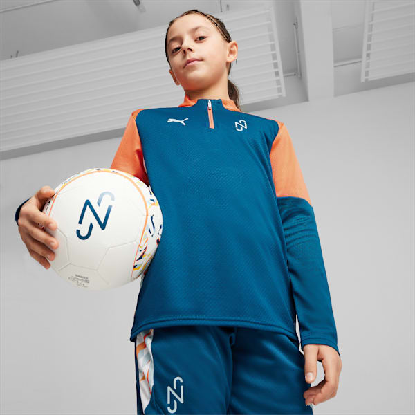 Blusa de Treino Quarter-Zip Creativity Football PUMA x NEYMAR JR Juvenil, Azul, large-BRA
