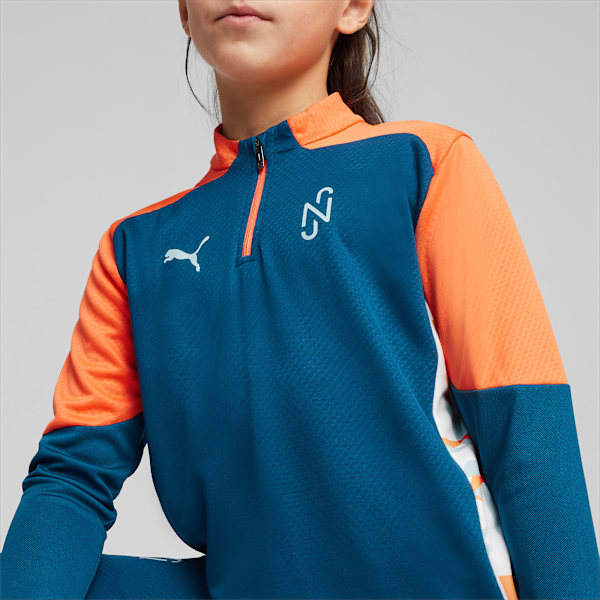 Blusa de Treino Quarter-Zip Creativity Football PUMA x NEYMAR JR Juvenil, Azul, large-BRA