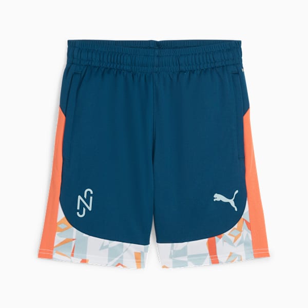 PUMA x NEYMAR JR Creativity Youth Football Shorts, Ocean Tropic-Hot Heat, large-ZAF
