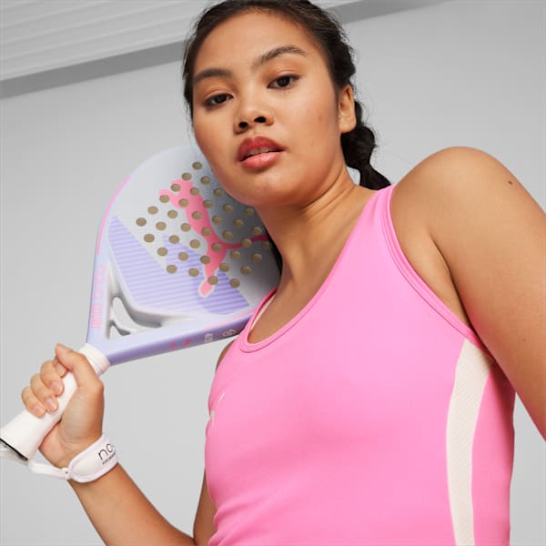 Individual Padel Tank Top, Poison Pink-PUMA White, large-ZAF