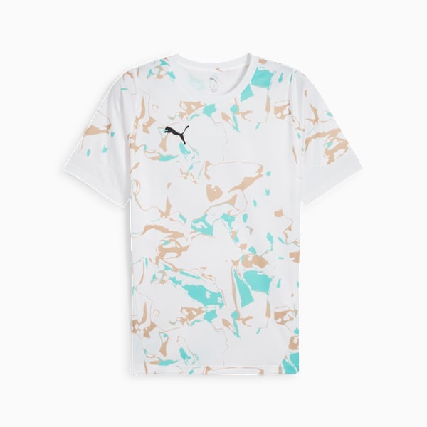Playera de fútbol individualEARTH DAY para hombre, PUMA White-Light Sand, large-MEX