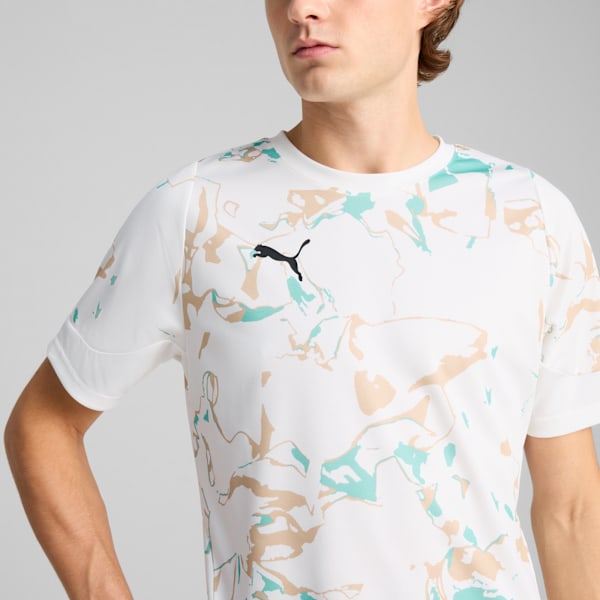 Playera de fútbol individualEARTH DAY para hombre, PUMA White-Light Sand, large-MEX