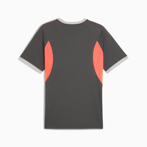 Playera de fútbol individualLIGA para hombre, Shadow Gray-PUMA White-Glowing Red, large-MEX