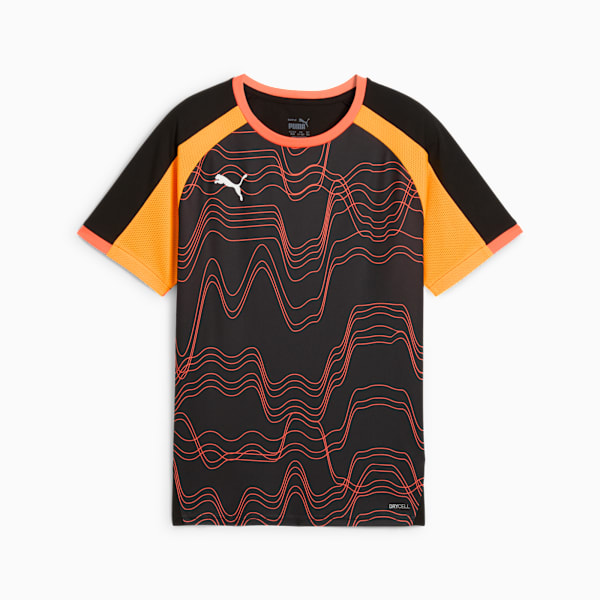 Camiseta de fútbol estampada individualLIGA para adolescentes, PUMA Black-Glowing Red, large-MEX