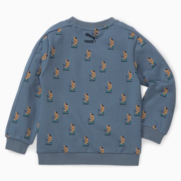 PUMA x TINY COTTONS Printed Crew Neck Sweatshirt Kids, Evening Sky-AOP, large-ZAF