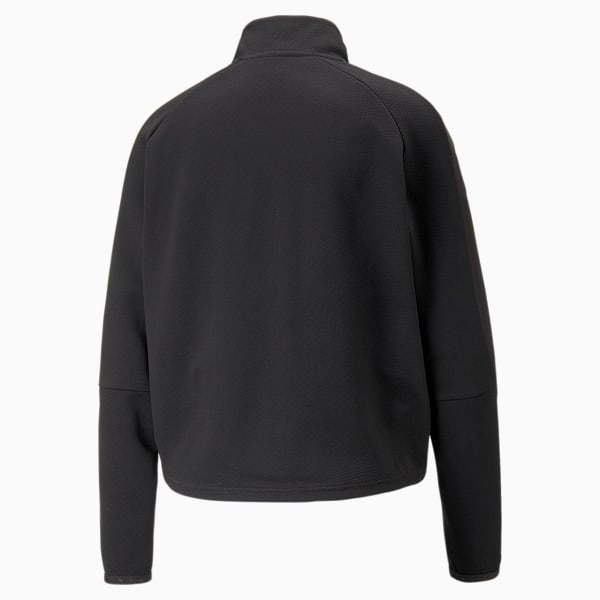 Evostripe Half-Zip Crew Neck Sweatshirt Women, PUMA Black, large-ZAF