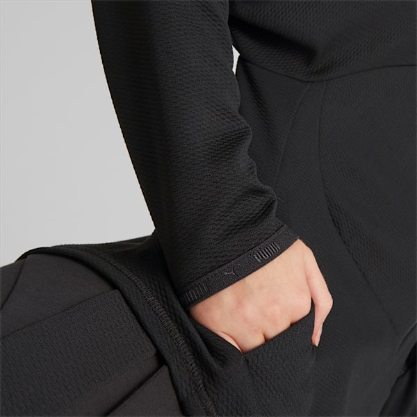 Evostripe Half-Zip Crew Neck Sweatshirt Women, PUMA Black, large-ZAF