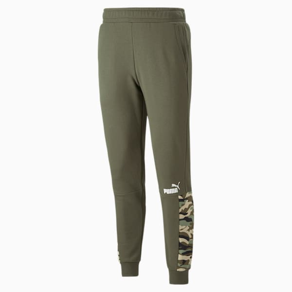Pants de deporte para hombre Essentials Block Camo, Green Moss, large-MEX