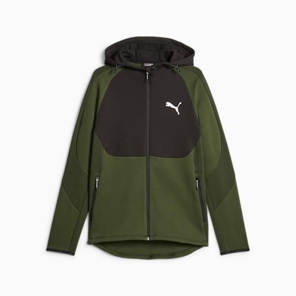 EVOSTRIPE Full-Zip Men's Hoodie Men, Myrtle, large-ZAF