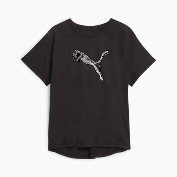 Evostripe Women's Tee, PUMA Black, large-ZAF
