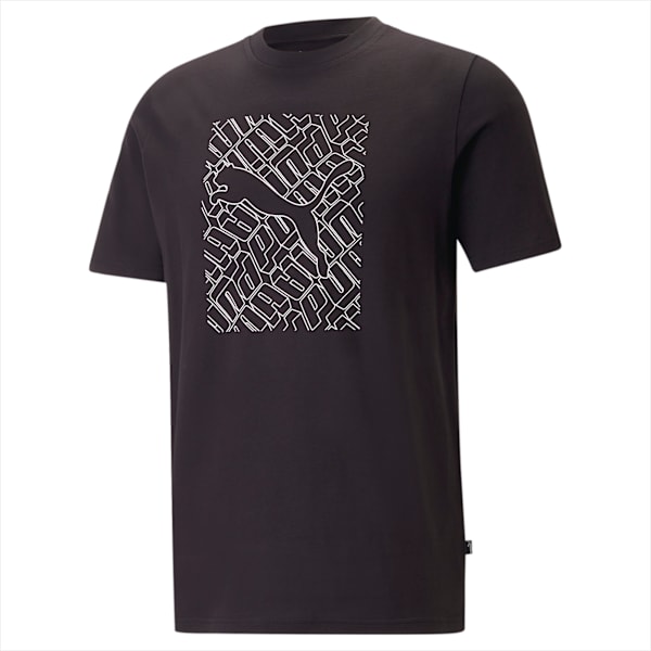 Remera para hombres Graphics Cat, PUMA Black, large-ARG
