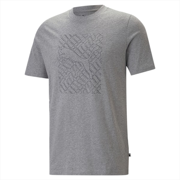 Remera para hombres Graphics Cat, Medium Gray Heather, large-ARG