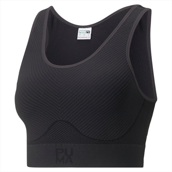 Top corto para mujer INFUSE evoKNIT, PUMA Black, large-ARG