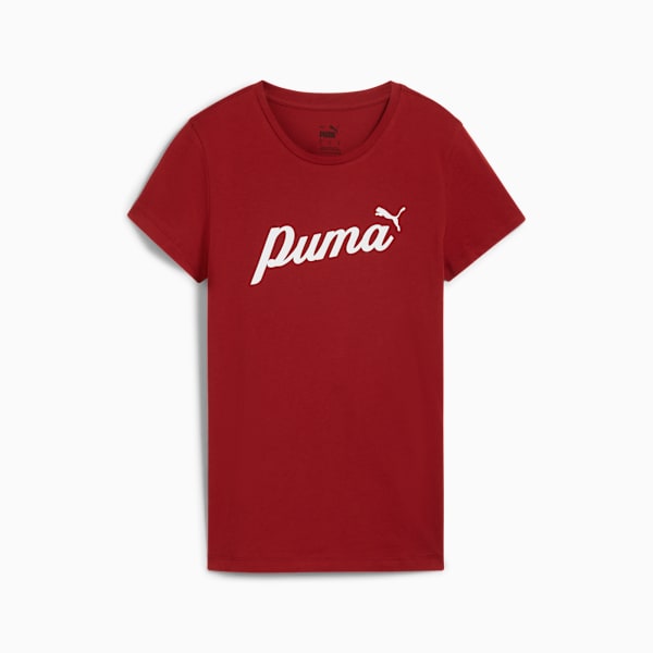 Playera para mujer ESS+ Script, Intense Red, large-MEX