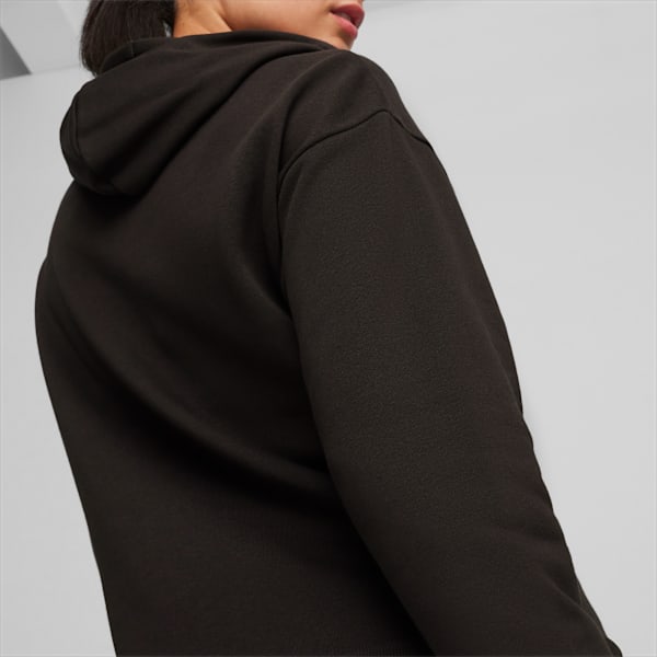 ESS+ Script Women's Hoodie, PUMA Black, large-ZAF