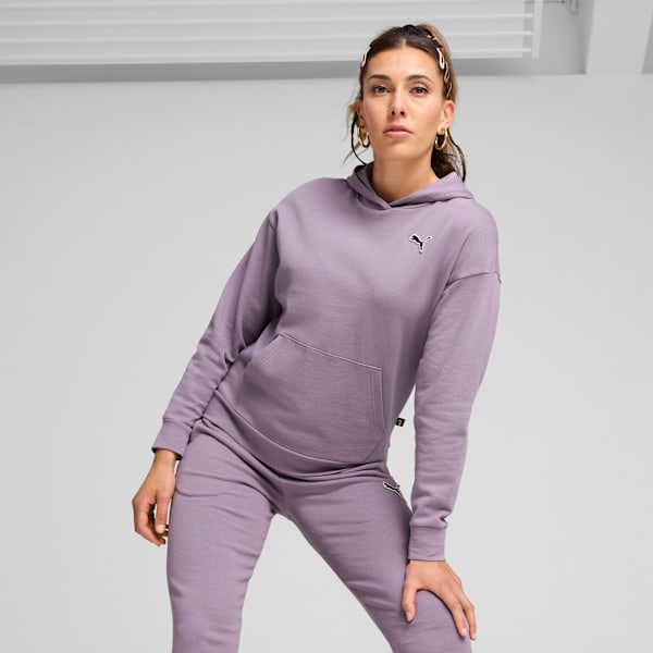 Buzo con capucha BETTER ESSENTIALS para mujer, Pale Plum, large-ARG