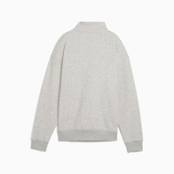 Buzo de cuello con cierre PUMA SQUAD para mujer, Light Gray Heather, large-ARG