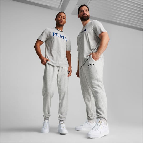 Remera estampada PUMA SQUAD para hombre, Light Gray Heather, large-ARG